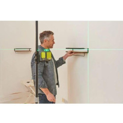 NIVEL LASER 2 LINEAS VERDES DE 360º Y BARRA TELESCOPICA ALCANCE 25 M RYOBI